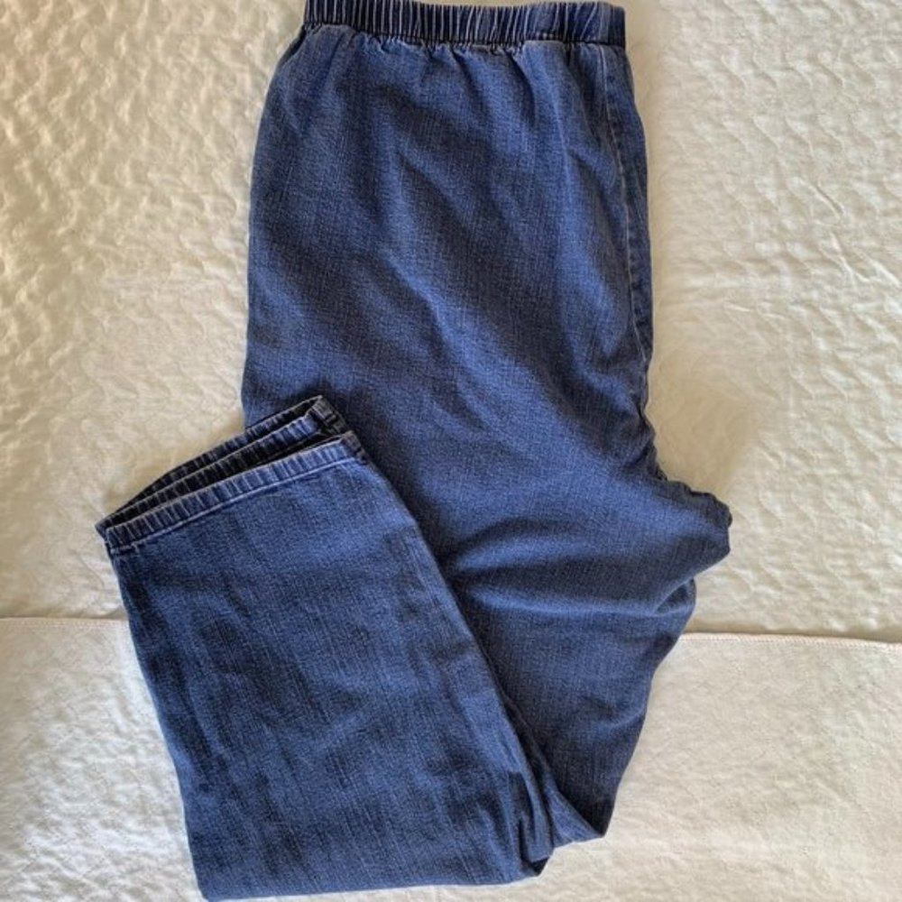White Stag Denim Jersey Tapered Pants Blue 2X